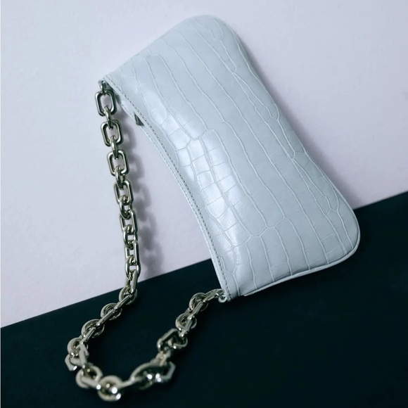 ZARA Chain Strap Animal Embossed Shoulder Bag BNWT - Picture 1 of 7